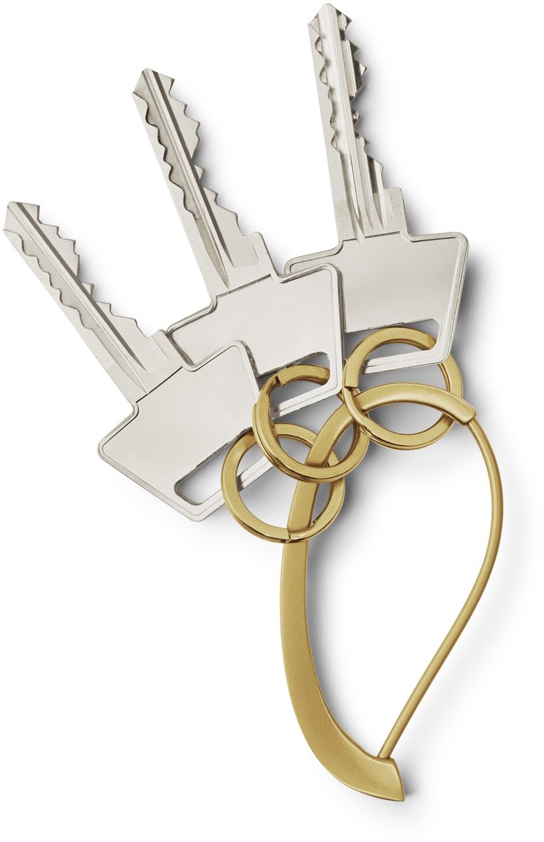 Georg Jensen Shades Sleutelhanger - 6,8 cm - RVS - Goudkleurig