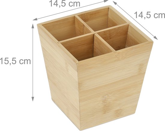 Boîte à tiroirs - Mini-Commode 3 Compartiments - Bambou et MDF - HLP