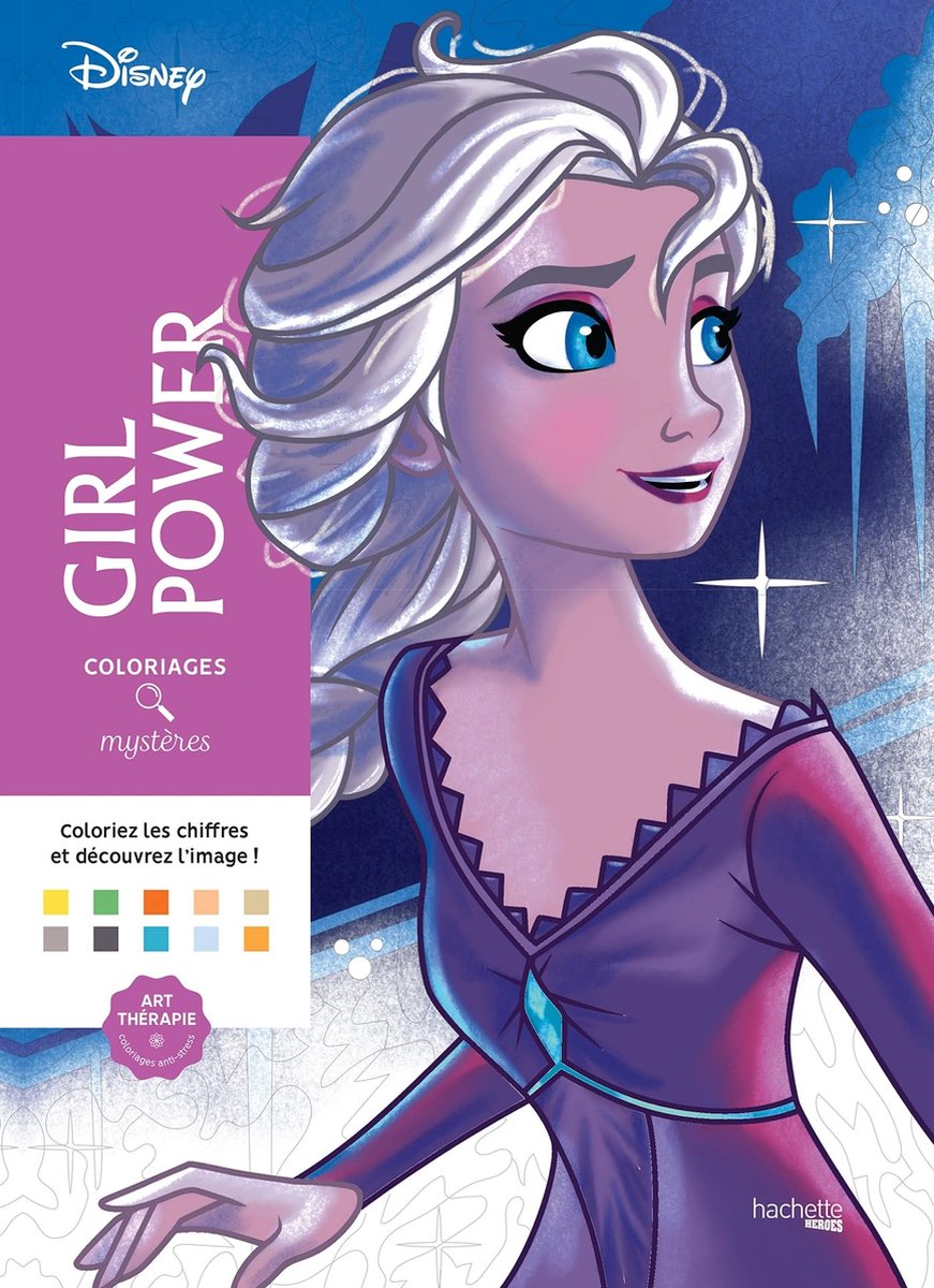 Coloriages mystères Disney Girl Power - Kleuren op nummer - Kleurboek voor volwassenen
