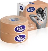 CureTape® Classic beige 2,5cm x 5m - 2 rouleaux - Kinesio Tape - Physio Tape