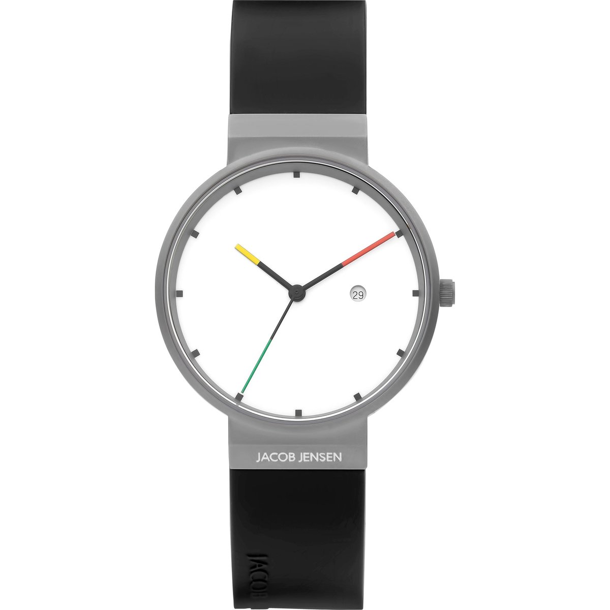 Jacob Jensen Heren Horloge Analoog Quarz 32020797 One Size - Zwart