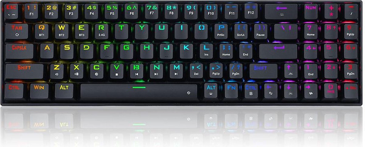 Redragon Zed Pro K627 RGB Gaming Toetsenbord - Compact toetsenbord - 75% volledig profiel - mechanisch & ergonomisch - bruine schakelaars
