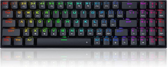 Redragon Zed Pro K627 RGB Gaming Toetsenbord - Compact toetsenbord - 75% volledig profiel - mechanisch & ergonomisch - bruine schakelaars