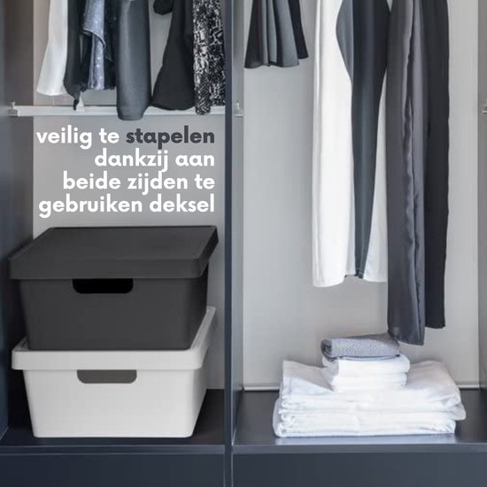 Rotho Country Set van 3 opbergboxen 6l in rotan-look, Kunststof (PP