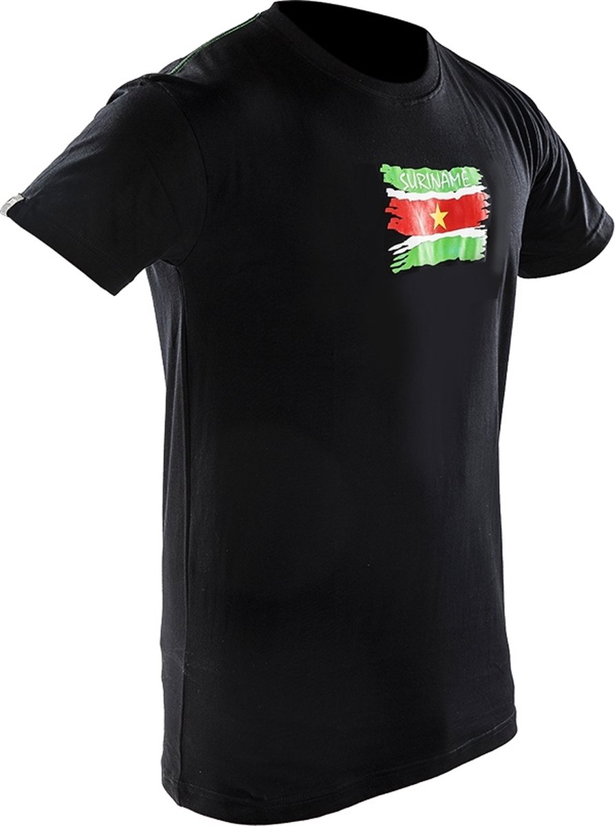 Joya Vlag T - Shirt - Suriname - Zwart - XL