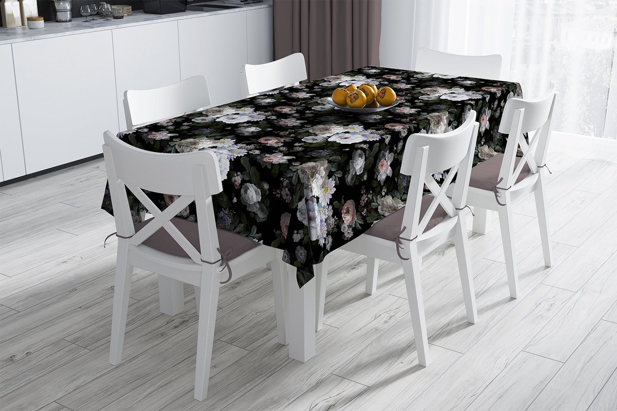 tafelkleed - tafelkleed buiten - tafellaken - Dream Decorations Black Garden - table cloth - 160 x 220 cm