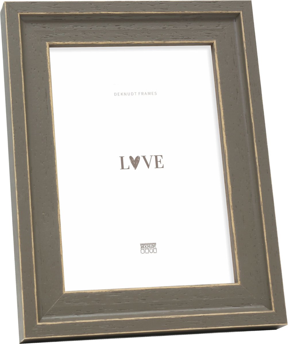 Deknudt Frames fotolijst S45ES7 - bruin handgeschilderd - 15x15 cm