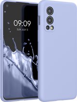 kwmobile telefoonhoesje geschikt voor OnePlus Nord 2 5G - Hoesje met siliconen coating - Smartphone case in mat lichtblauw