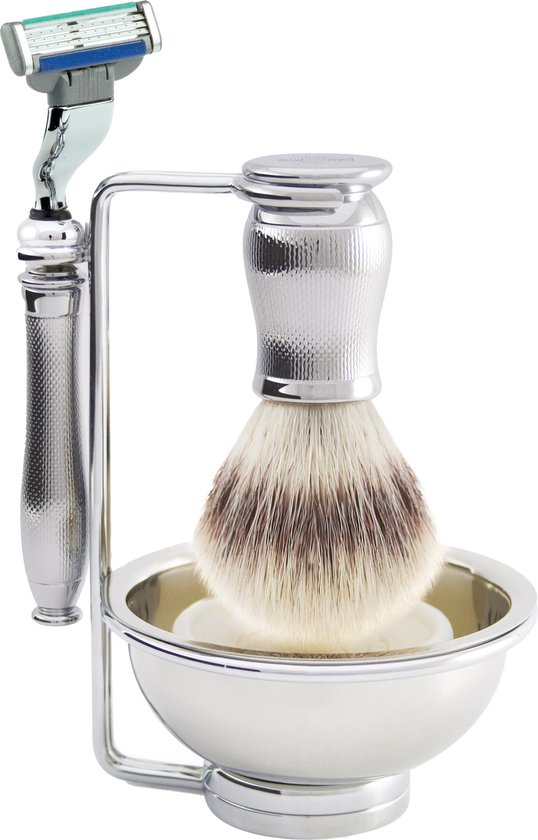 Scheerset Chatsworth Safety Razor Fibre barley chrome bol