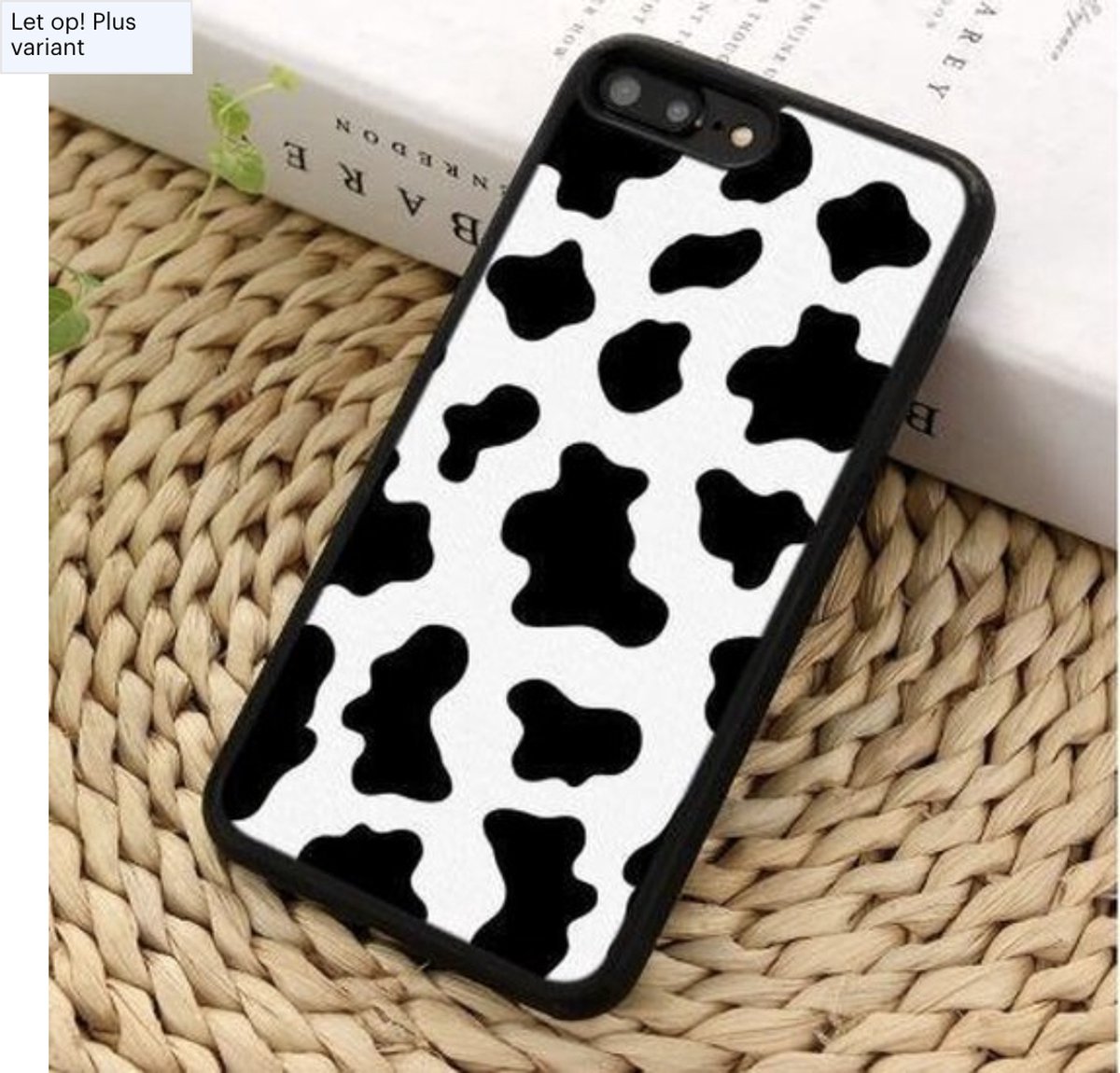 Supertarget - Hoesje geschikt voor Apple iPhone 7/8 Plus - Siliconen Back Cover - Cow - Koe