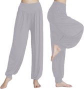 Sarouel - Pantalon de yoga - Pantalon Chill - Grijs - XXL - Sarouel - Pantalon aéré - Pantalon ample
