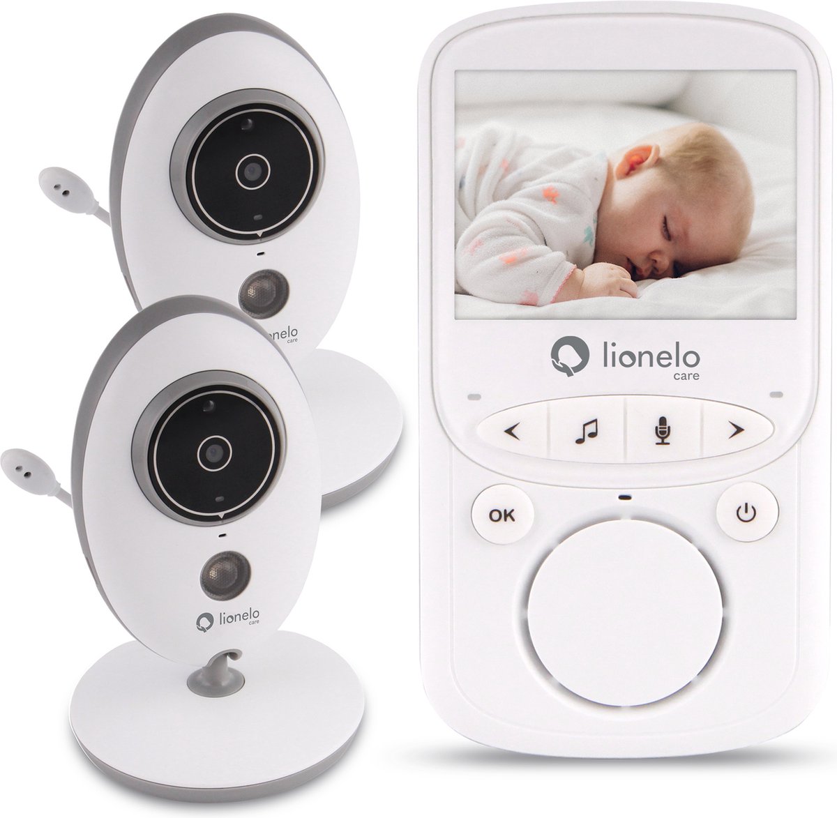 Lionelo Premium Babyphone - Babyfoon 5.1 - Bereik tot 300 m - Nachtmodus -  20 uur gebruikt | bol.com