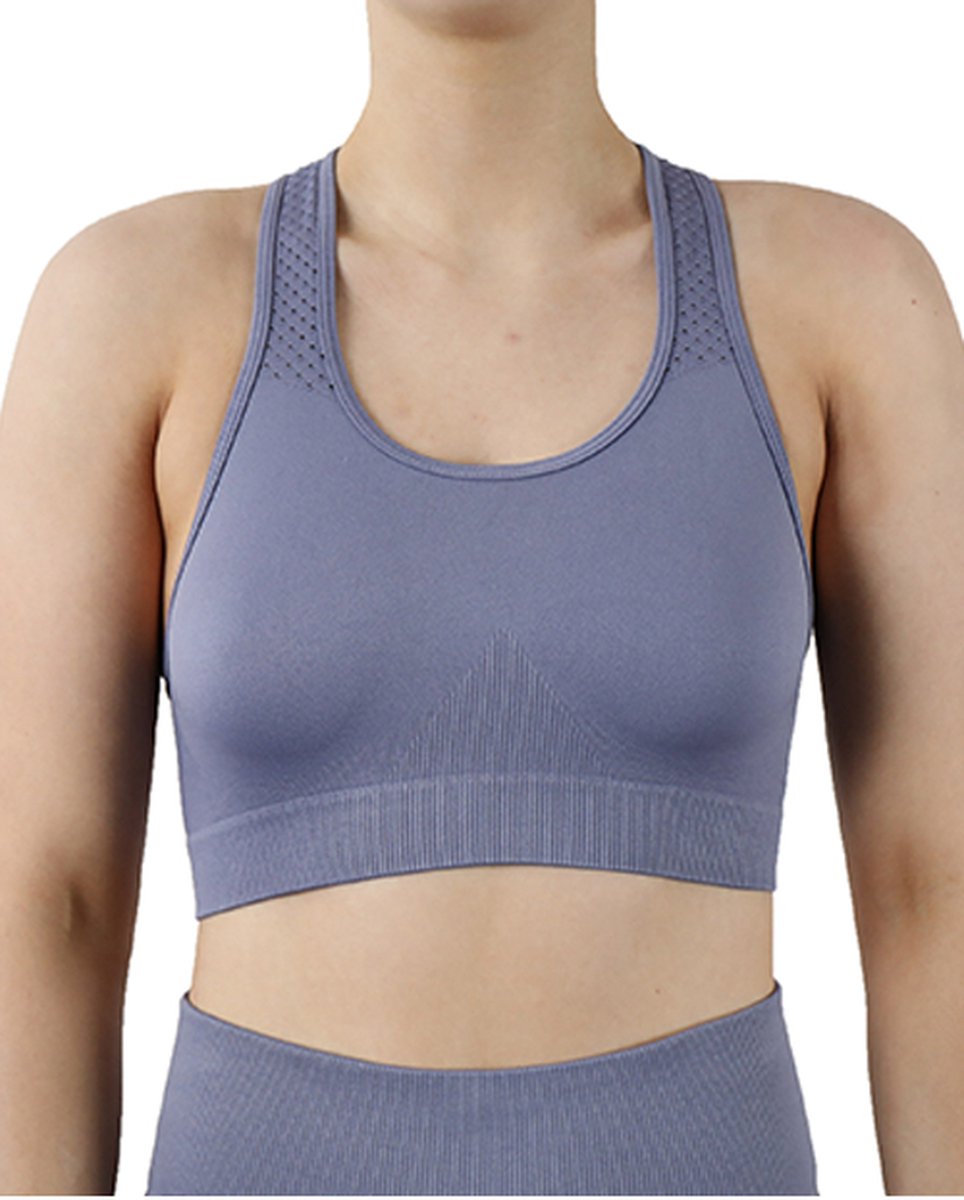 Pretty Polly Active - Wear Crop Top - Blueberry - M/L