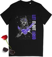 Guitar Tiger T-shirt - Rock t-shirt - Musique tshirt - t Shirt avec imprimé homme - tshirt avec imprimé dames - Musique citation homme femme t-shirt - Tailles unisexes : SML XL XXL XXXL - Couleur du t-shirt : Zwart.