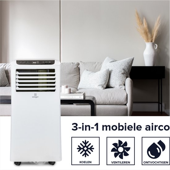 SEEGER Mobile Airco SAC9000 - Climatisation - Kit d'installation inclus -  Pour salon... | bol.com