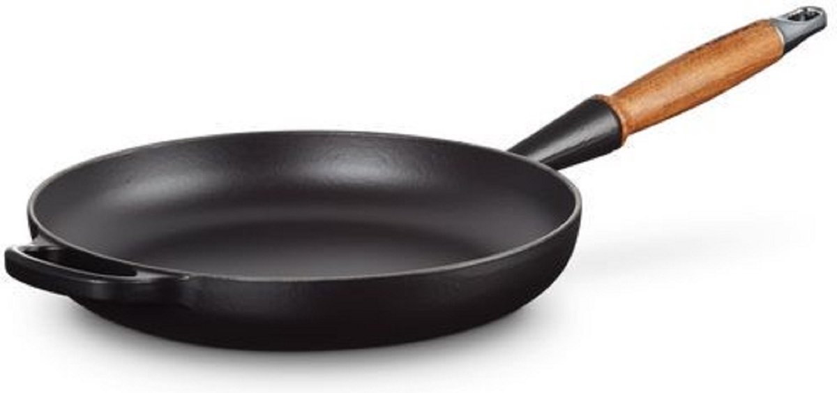 Le Creuset Koekenpan Signature - Mat Zwart - ø 26 cm / 2 liter - geëmailleerde anti-aanbaklaag