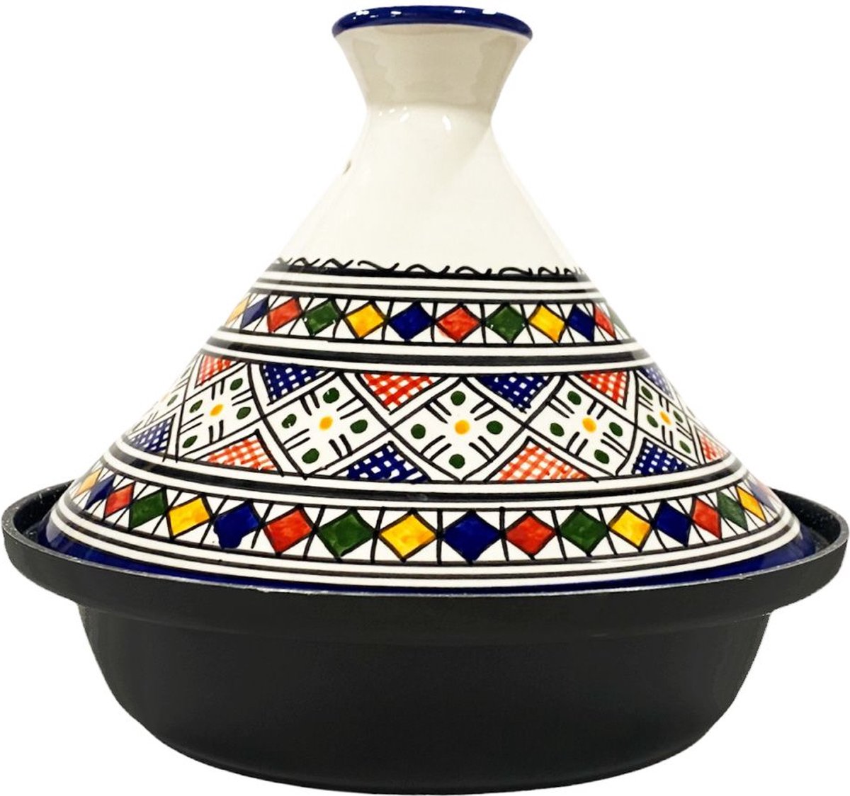 TEFFO TAJINE GRANIET / WIT 30CM INDUCTIE GESCHIKT 