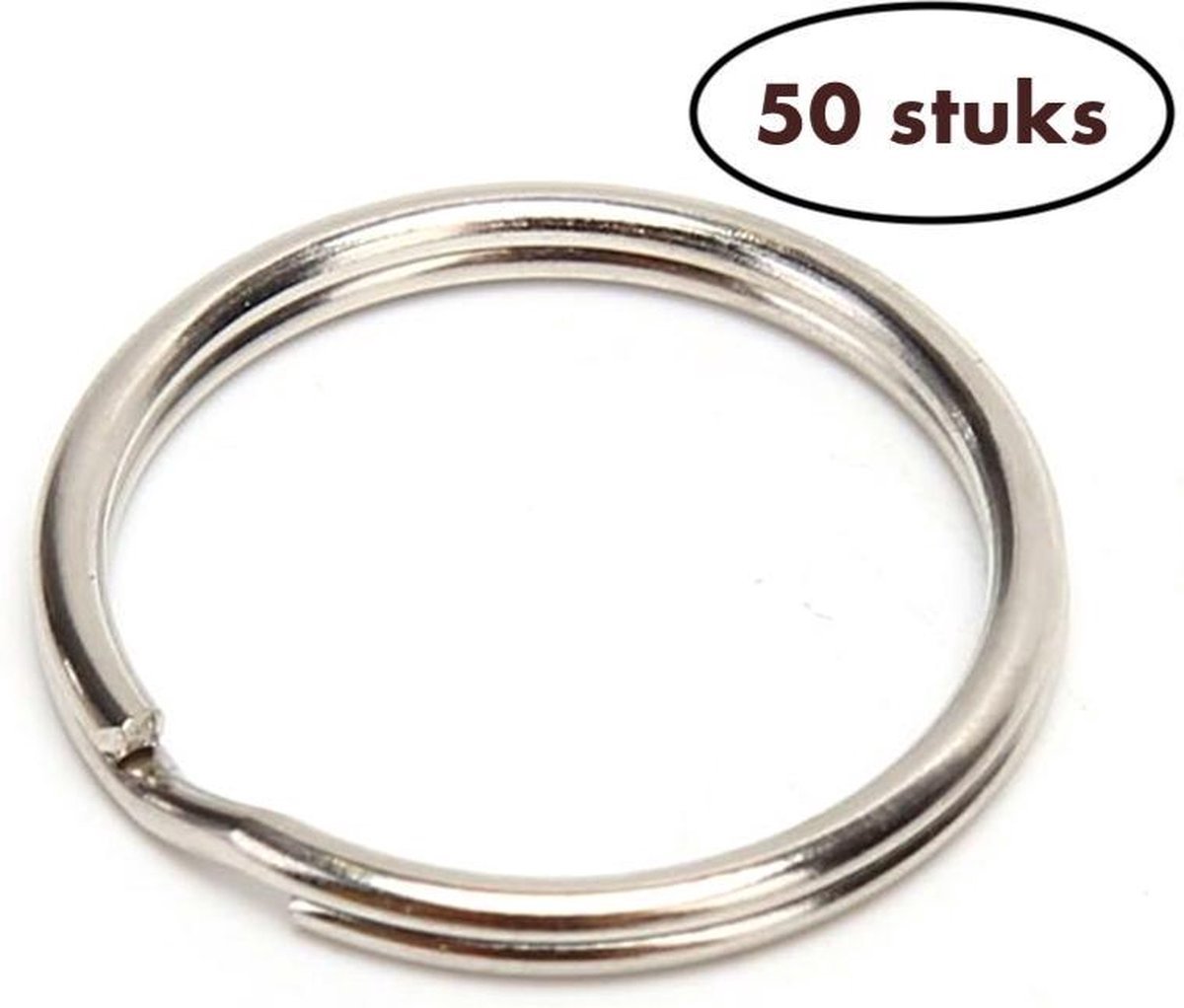 Sleutelring 20mm - Sleutelhanger - Split ring - 20 millimeter - 50 stuks