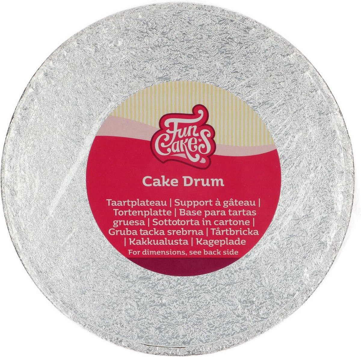 FunCakes - Cake Drum - Rond - Ø17,5 cm - Zilver