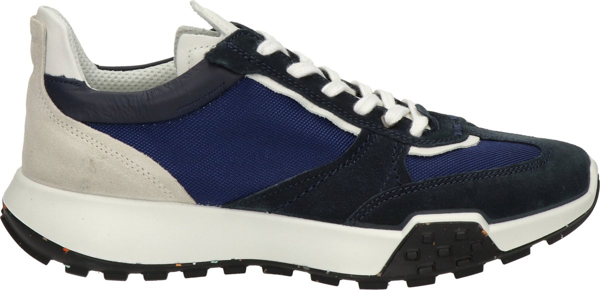 Ecco Retro heren sneaker - Blauw wit