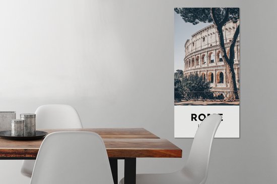 Peinture sur Toile Rome - Italie - Colisée - 40x80 cm - Décoration murale