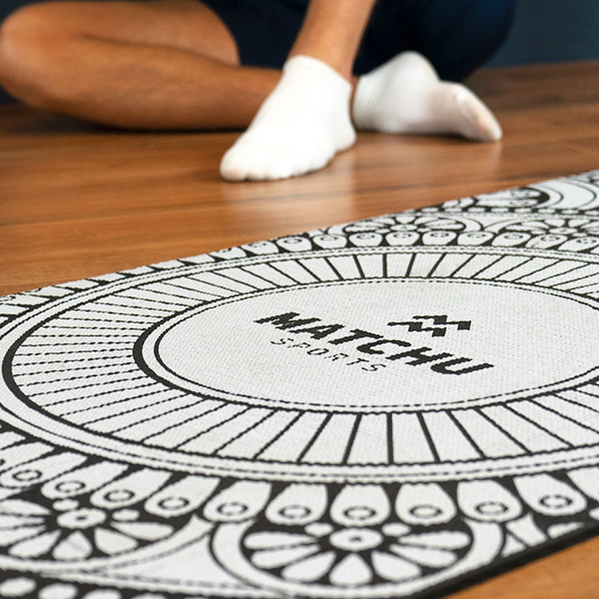 Matchu Sports - Yogamat - Sportmat - Yoga Mat Anti Slip - Makkelijk te reinigen - Mandala print - 172 cm x 61 cm x 0,6 cm thumbnail 4