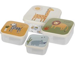 Snackdozen - Koekendoosjes - 4 stuks - Safari print