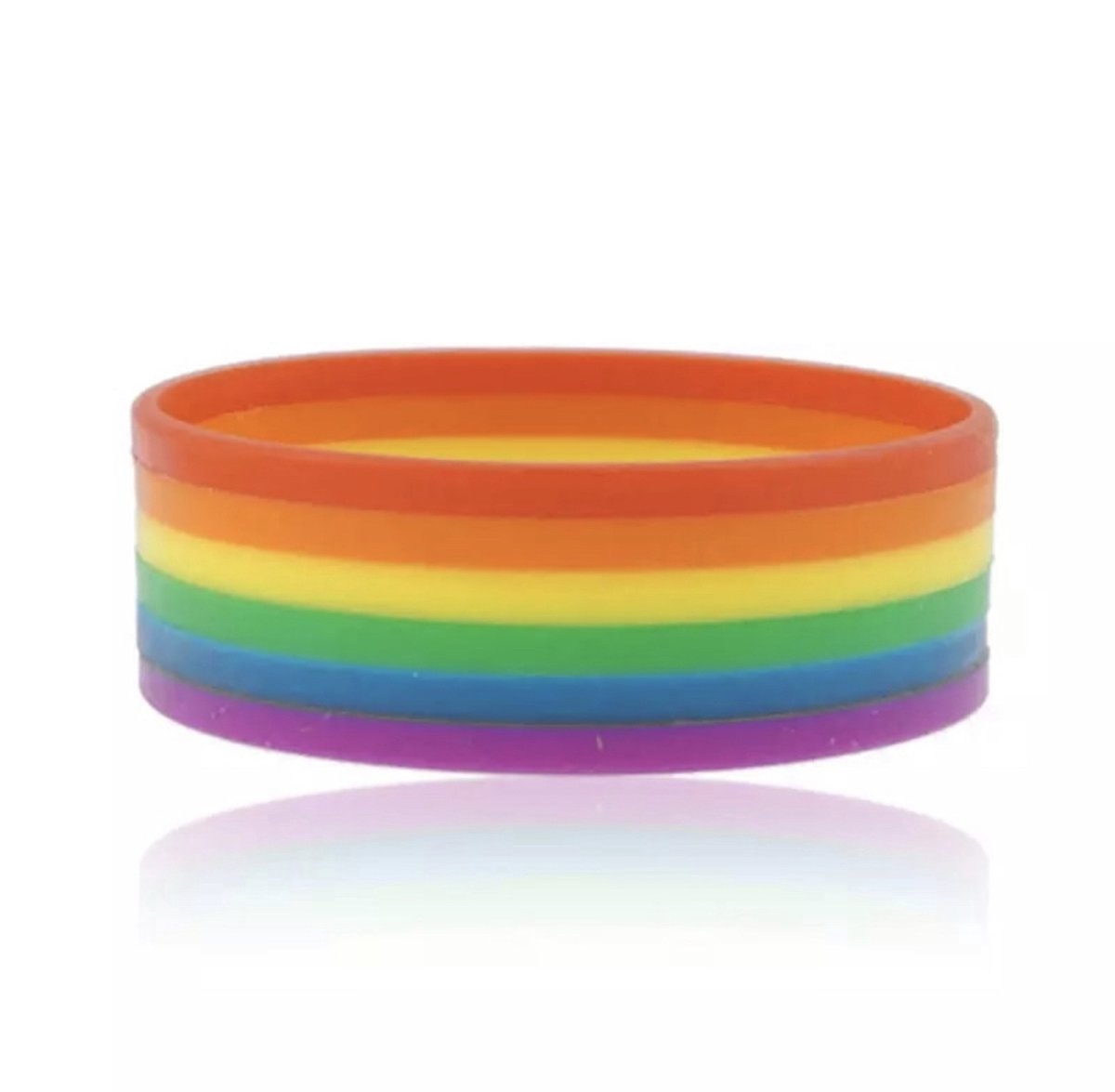 GoedeDoelen.Shop | Polsbandje Rainbow Pride | LGBTQ Armbandje | Siliconen Polsbandje | Rainbow | Regenboog Armband | Pride | Pride Armband | Bewustwording | Statement Armband | Love Is Love | Wellness-House