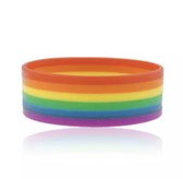 GoedeDoelen.Shop | Polsbandje Rainbow Pride | LGBTQ Armbandje | Siliconen Polsbandje | Rainbow | Regenboog Armband | Pride | Pride Armband | Bewustwording | Statement Armband | Love Is Love | Wellness-House