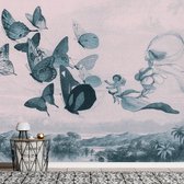 Zelfklevend fotobehang - Butterflies and Fairy