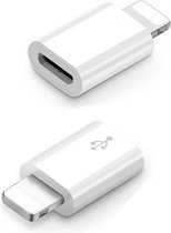 Iphone naar micro USB adapter - Lightning naar micro USB converter - OTG micro Ipad connector - Wit