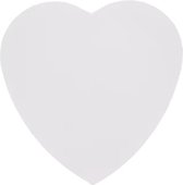 Schildersdoek canvas hart vorm - Wit - Canvas / Hout - 29 x 1,5 x 29 cm - Set van 2 - Schilderdoek - Shilderscanvas - Shildercanvas - Canvas - Schilderen - Kunst - Creatief - DIY