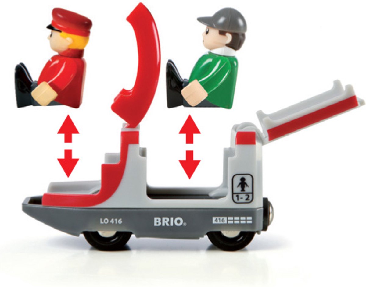 BRIO Rode Passagierstrein - Driedelige trein voor BRIO World - 33505 — afbeelding 6