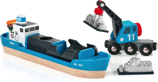 BRIO Containerschip met kraanwagen - 33534