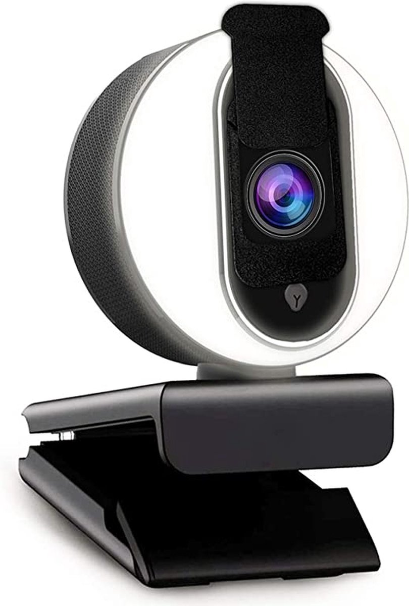 NexiGo N680E Full HD PC-Webcam, Microfoon en Ring verlichting | webcam voor pc | webcam met microfoon | webcam usb | Perfect voor Live Streaming, gaming en vergaderingen
