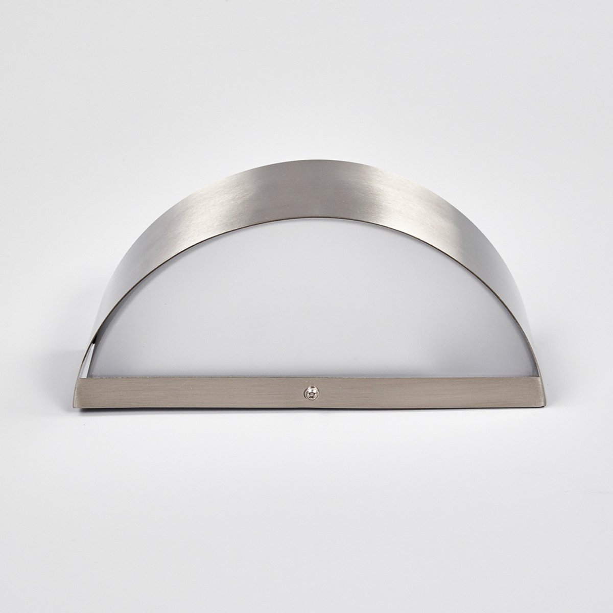 Lindby - LED wandlamp buiten - 1licht - roestvrij staal, polycarbonaat - H: 6.6 cm - roestvrij staal, wit gesatineerd - Inclusief lichtbron