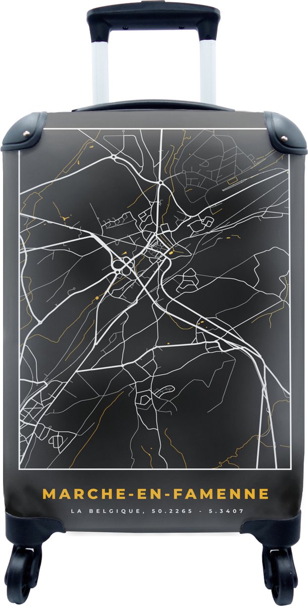 Valise - Marche-en-Famenne - Carte - Plan de ville - Or - Carte - 35x55x20  cm - Bagage... | bol.com