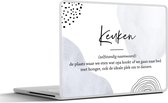 Laptop sticker - 15.6 inch - Keuken - Opa - Quotes - Spreuken - Woordenboek - Keuken definitie - 36x27,5cm - Laptopstickers - Laptop skin - Cover