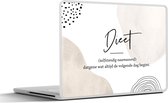 Sticker pour ordinateur portable - 15,6 pouces - Proverbes - Citations - Alimentation - Dictionnaire - Définition de l'alimentation