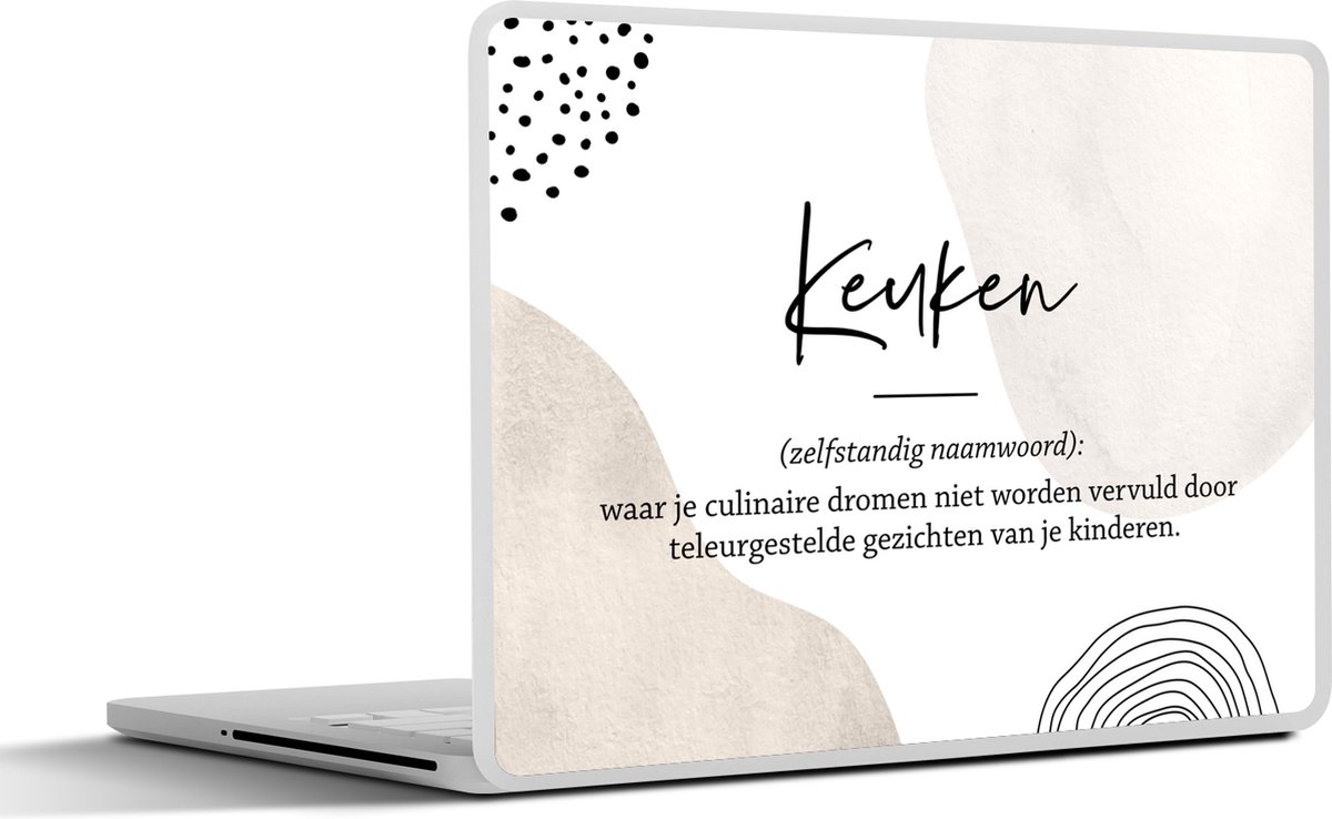 Laptop sticker - 13.3 inch - Keuken - Quotes - Spreuken - Keuken definitie - Woordenboek - Opa - 31x22,5cm - Laptopstickers - Laptop skin - Cover