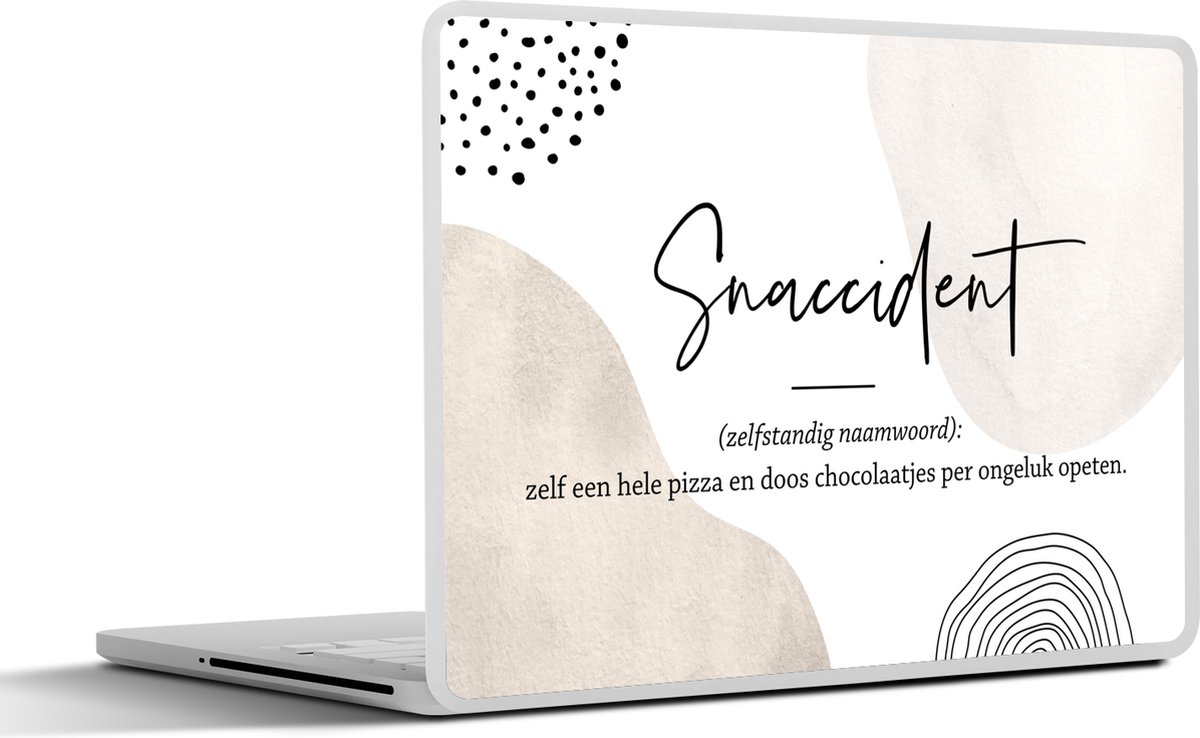 Laptop sticker - 17.3 inch - Quotes - Snaccident definitie - Spreuken - Snaccident - Woordenboek - 40x30cm - Laptopstickers - Laptop skin - Cover