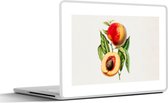Laptop sticker - 11.6 inch - Perzik - Eten - Fruit - 30x21cm - Laptopstickers - Laptop skin - Cover