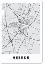 Muismat - Mousepad - Heerde - Stadskaart - Zwart Wit - Plattegrond - Kaart - Nederland - 18x27 cm - Muismatten