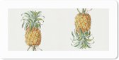 Bureau onderlegger - Muismat - Bureau mat - Ananas - Eten - Fruit - 80x40 cm