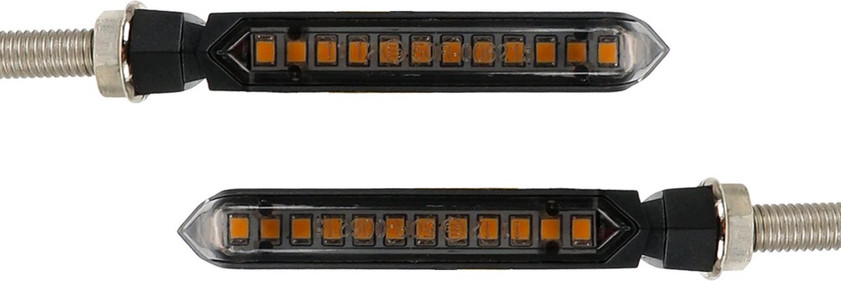 Yizhet 4 stuks Knipperlichten voor motorfiets LED richtingaanwijzer motorfiets universele LED richtingaanwijzer dagrijverlichting motorfiets richtingaanwijzer motorfiets LED looplicht, amber