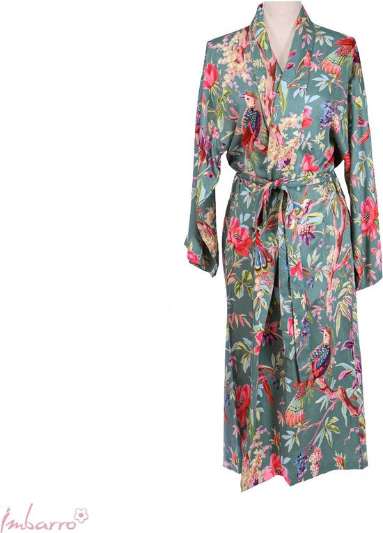 Kimono | One Size | Badjas | Kaftan |Paradise Groen | Kamerjas | Ochtendjas | Bad & Strand |