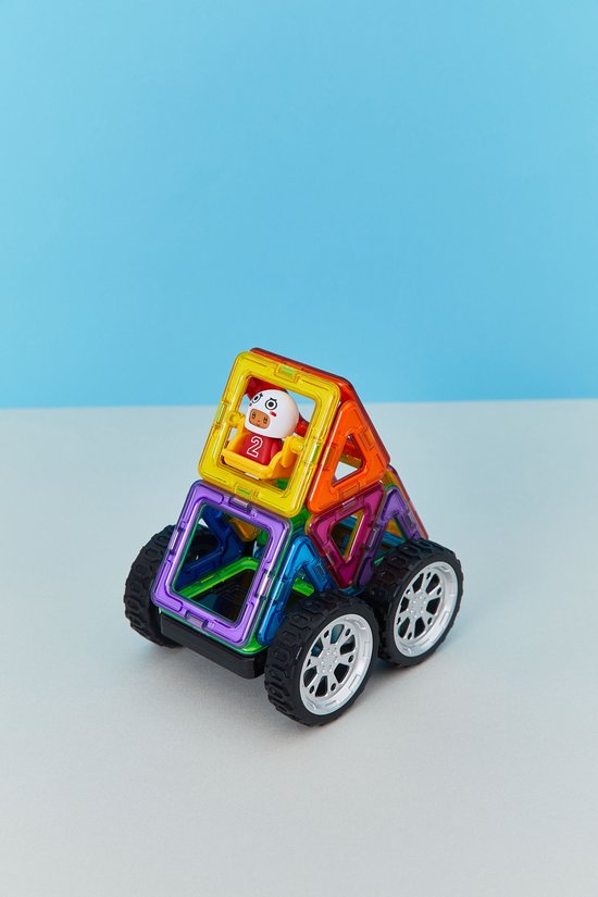 Magformers Wow Plus Set - Magnetisch Bouwspeelgoed - 18-delig - Bouwkaarten Auto's - Montessori Speelgoed - 3-7 jaar