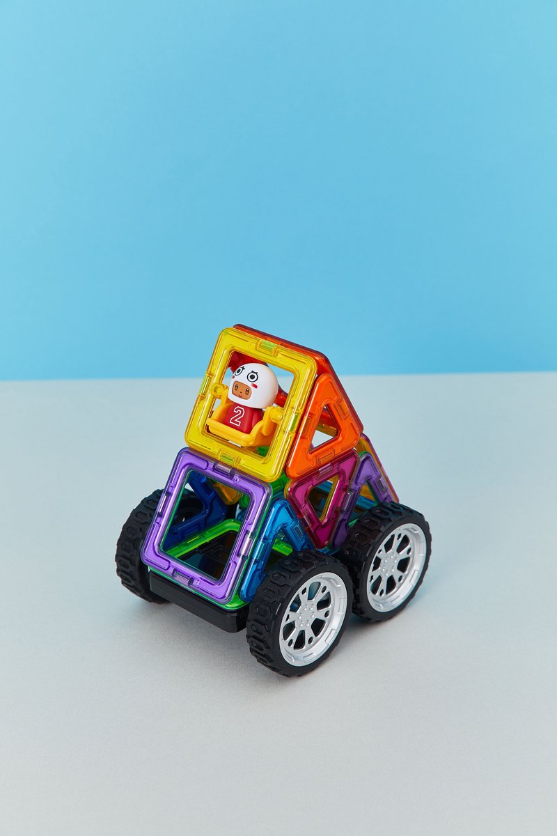 Magformers Wow Plus Set - Magnetisch Bouwspeelgoed - 18-delig - Bouwkaarten Auto's - Montessori Speelgoed - 3-7 jaar — afbeelding 11