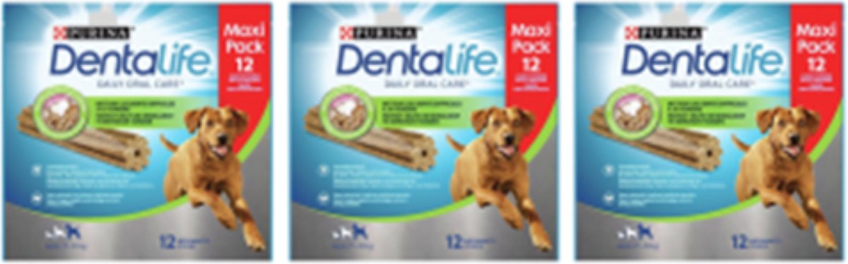 3x Purina Dentalife Daily Oral Care Large Loyalty Pack - Hondensnacks - 426g