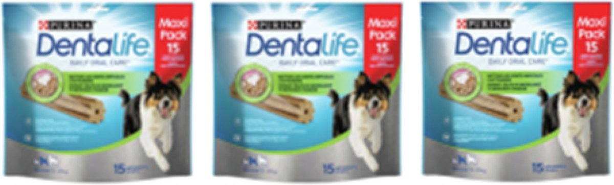 3x Purina Dentalife Daily Oral Care Medium Loyalty Pack - Hondensnacks - 345g